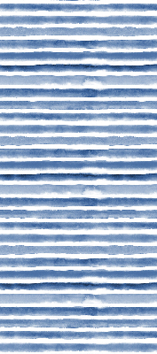 Fabric roller blind for window Painted blue stripes