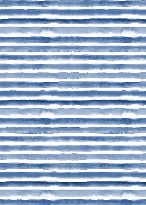 Fabric roller blind for window Painted blue stripes
