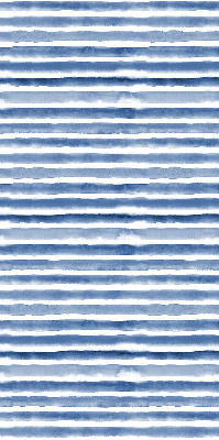 Fabric roller blind for window Painted blue stripes