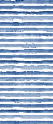 Fabric roller blind for window Painted blue stripes
