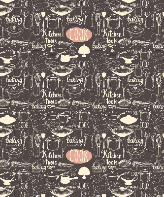 Blackout roller blind for window Culinary utensils