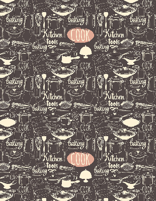 Blackout roller blind for window Culinary utensils