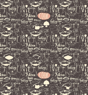 Blackout roller blind for window Culinary utensils