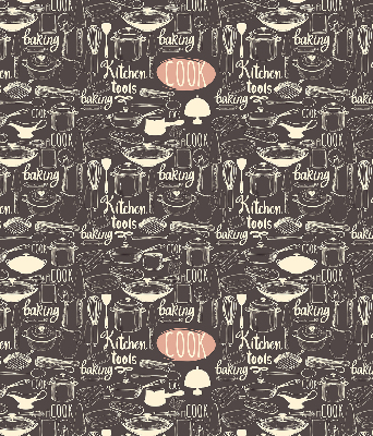 Blackout roller blind for window Culinary utensils