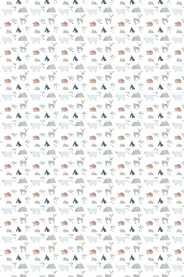 Blackout roller blind with a mountains rain animals print
