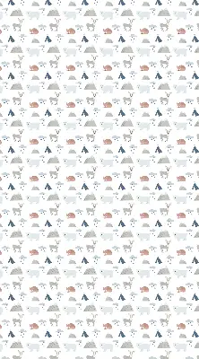Blackout roller blind with a mountains rain animals print