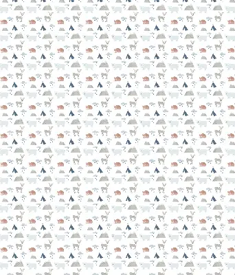 Blackout roller blind with a mountains rain animals print