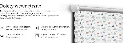 Blackout roller blind with a mountains rain animals print
