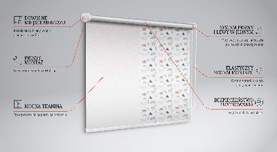 Blackout roller blind Mountains rain animals