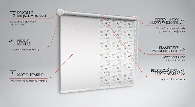 Blackout roller blind with a mountains rain animals print
