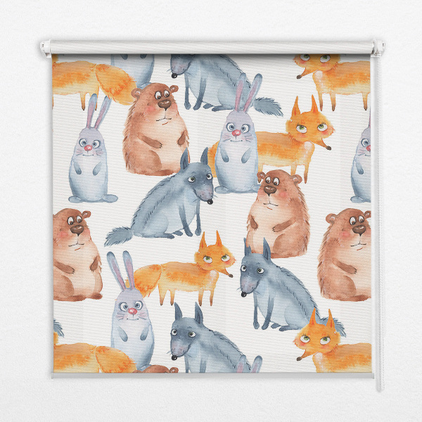 Blackout roller blind for window Animals