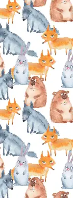 Blackout roller blind for window animals print