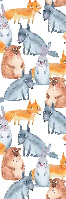 Blackout roller blind for window animals print