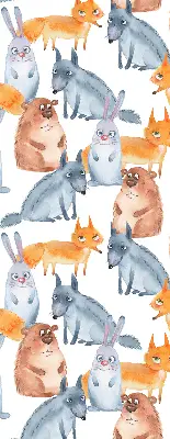 Blackout roller blind for window animals print