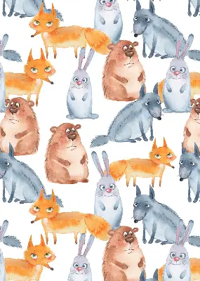 Blackout roller blind for window animals print