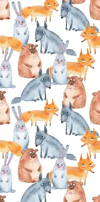 Blackout roller blind for window animals print