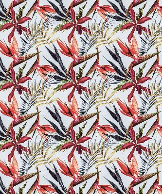 Fabric roller blind for window Exotic leaves