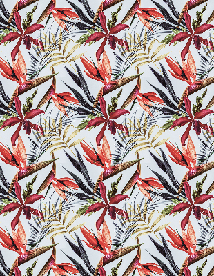 Fabric roller blind for window Exotic leaves