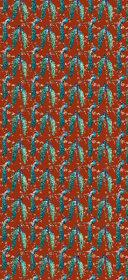 Blackout roller blind Peacocks on the branches