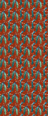 Blackout roller blind Peacocks on the branches