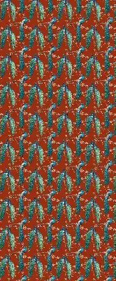 Blackout roller blind with peacocks on the branches pattern