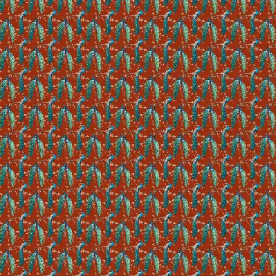 Blackout roller blind with peacocks on the branches pattern