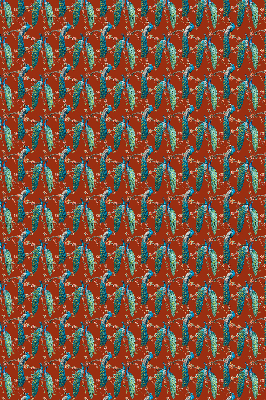 Blackout roller blind Peacocks on the branches