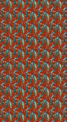 Blackout roller blind Peacocks on the branches