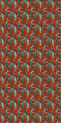 Blackout roller blind Peacocks on the branches