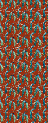 Blackout roller blind Peacocks on the branches