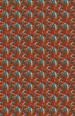Blackout roller blind Peacocks on the branches