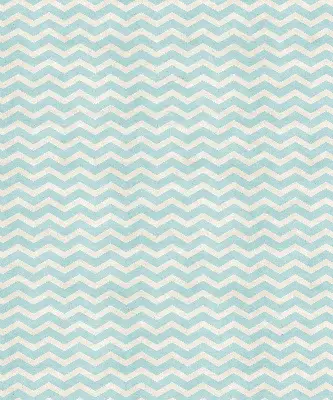 Fabric roller blind for window with a blue zigzag pattern