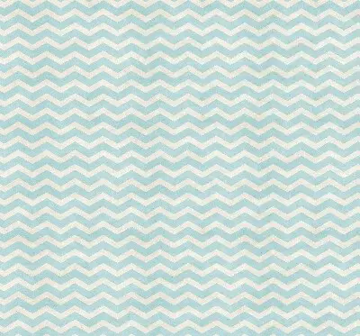 Fabric roller blind for window with a blue zigzag pattern