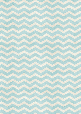 Fabric roller blind for window with a blue zigzag pattern