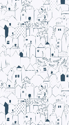Blackout roller blind Drawn houses