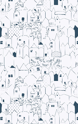 Blackout roller blind Drawn houses