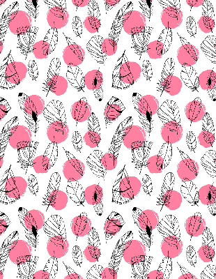 Blackout roller blind Feathers and pink dots