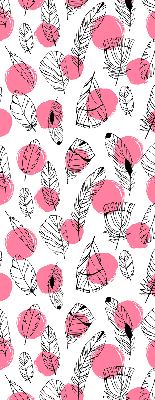 Blackout roller blind Feathers and pink dots