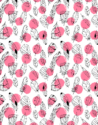 Blackout roller blind Feathers and pink dots