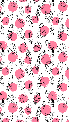 Blackout roller blind Feathers and pink dots
