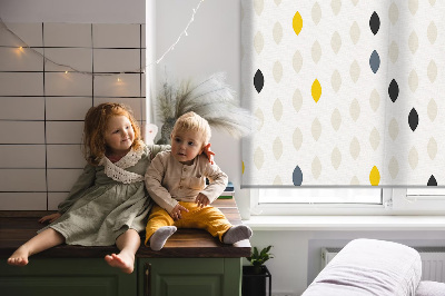 Blackout roller blind for window Colorful grains