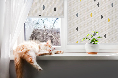 Blackout roller blind for window Colorful grains