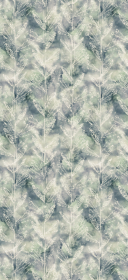 Fabric roller blind for window Sketch of a plant on a colored background