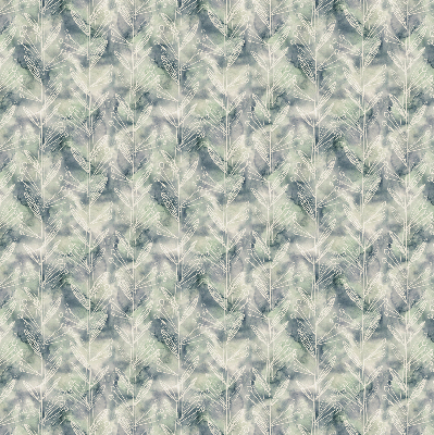 Fabric roller blind for window Sketch of a plant on a colored background