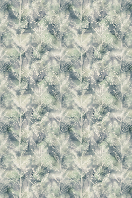 Fabric roller blind for window Sketch of a plant on a colored background
