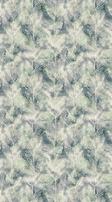 Fabric roller blind for window Sketch of a plant on a colored background