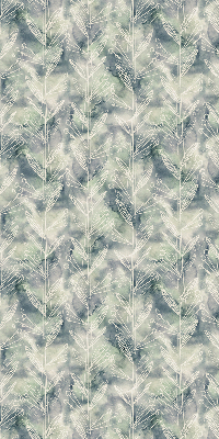 Fabric roller blind for window Sketch of a plant on a colored background