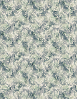 Fabric roller blind for window Sketch of a plant on a colored background