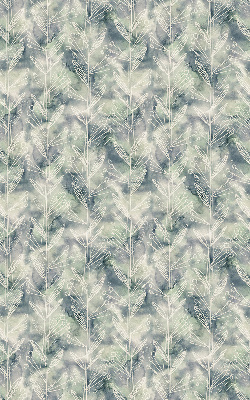 Fabric roller blind for window Sketch of a plant on a colored background