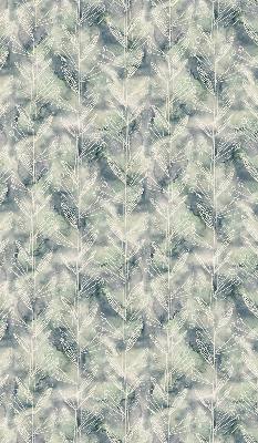 Fabric roller blind for window Sketch of a plant on a colored background